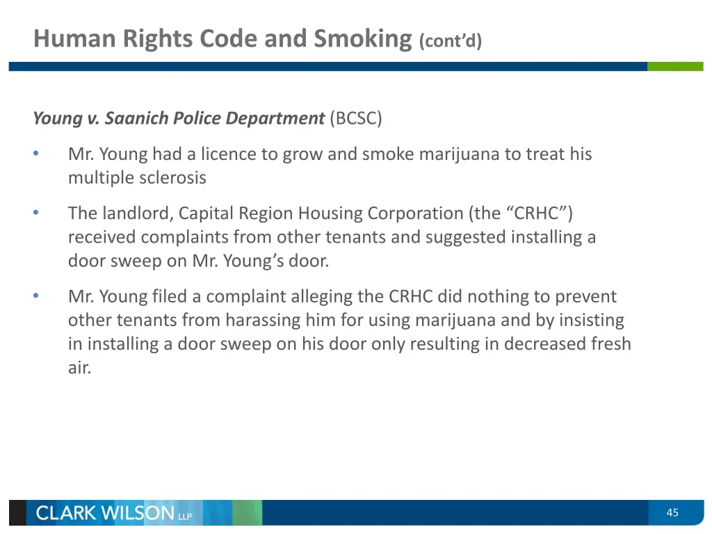 human rights code and smoking cont d 7