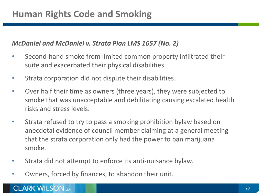 human rights code and smoking