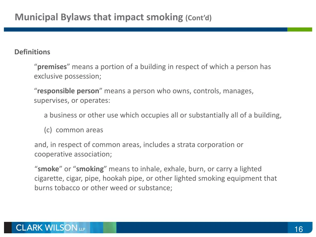 municipal bylaws that impact smoking cont d 3