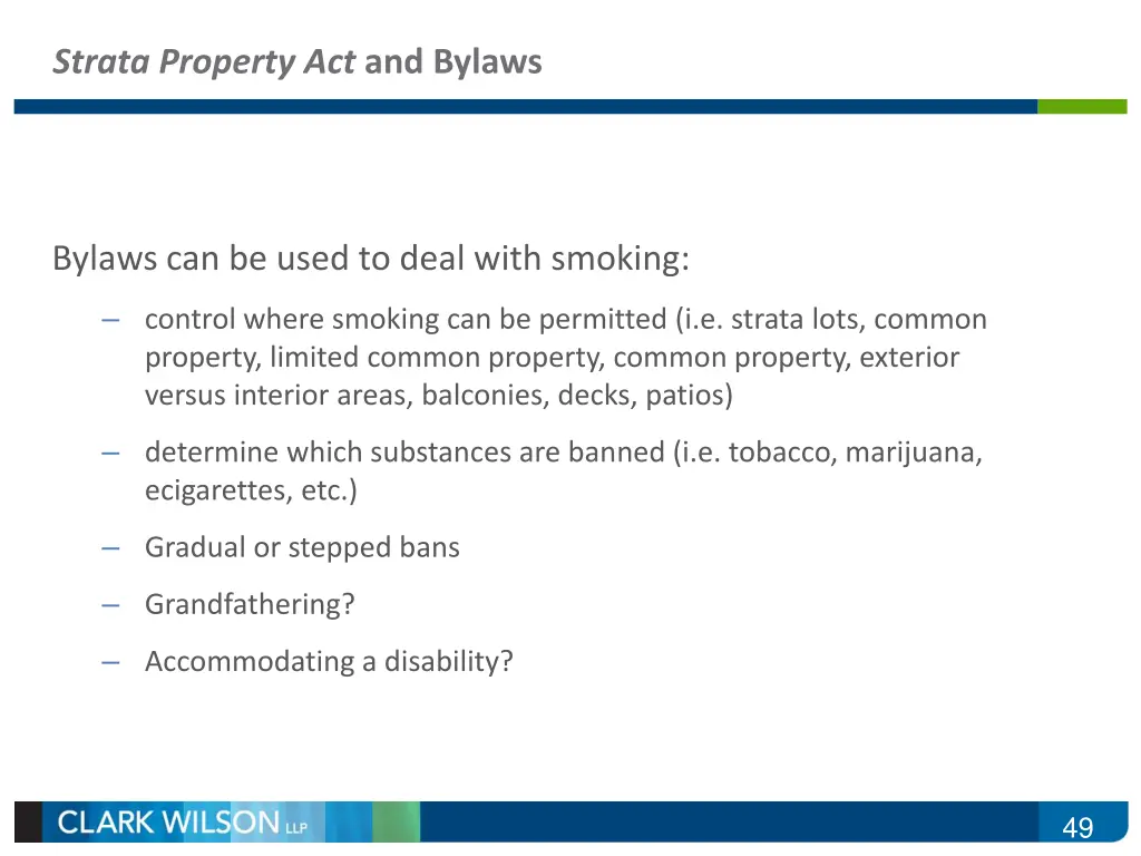 strata property act and bylaws 1