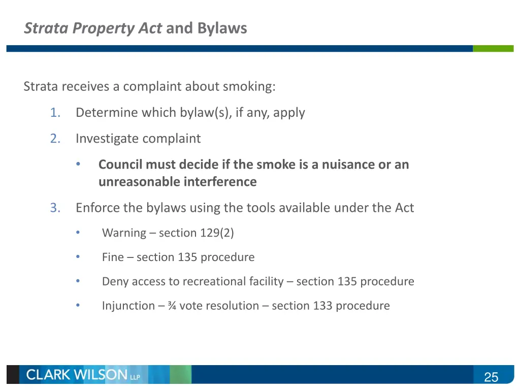 strata property act and bylaws