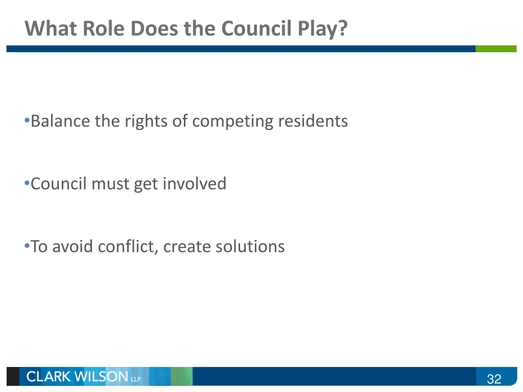 what role does the council play