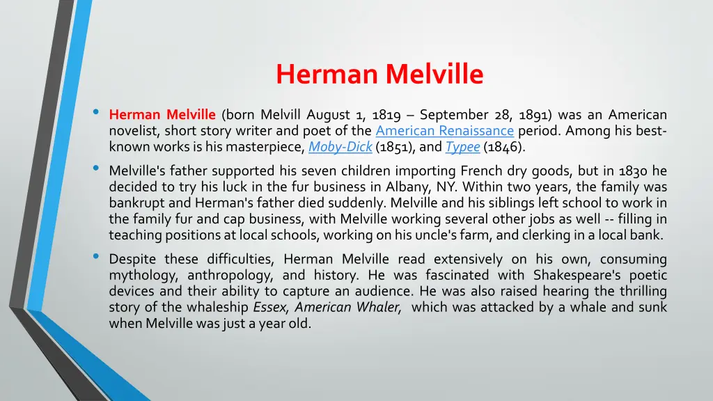 herman melville 1