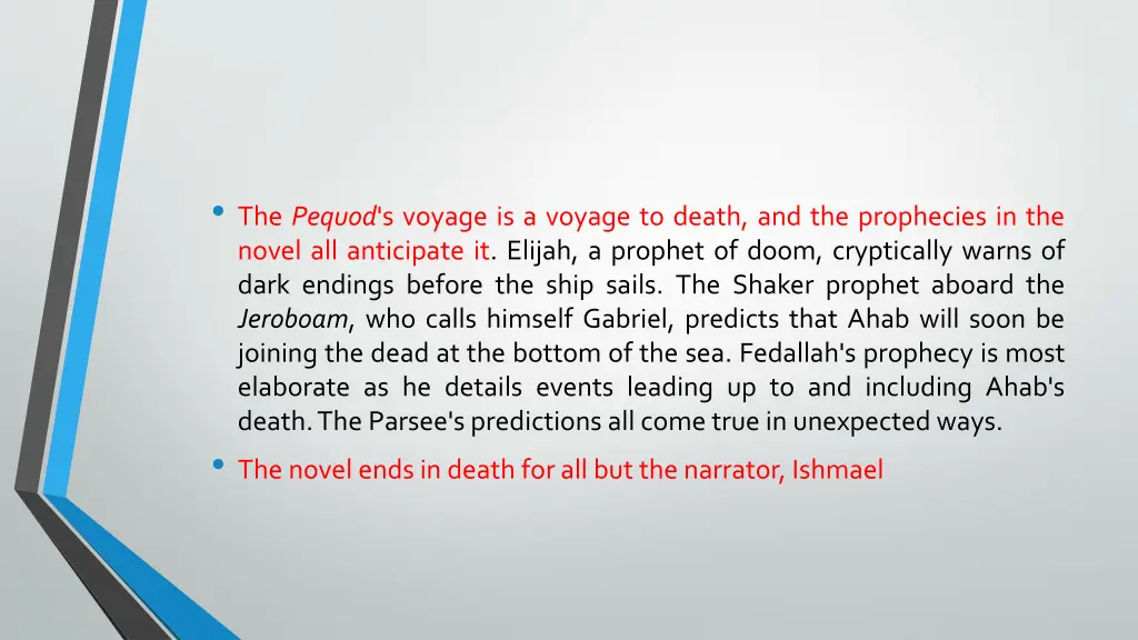 the pequod s voyage is a voyage to death