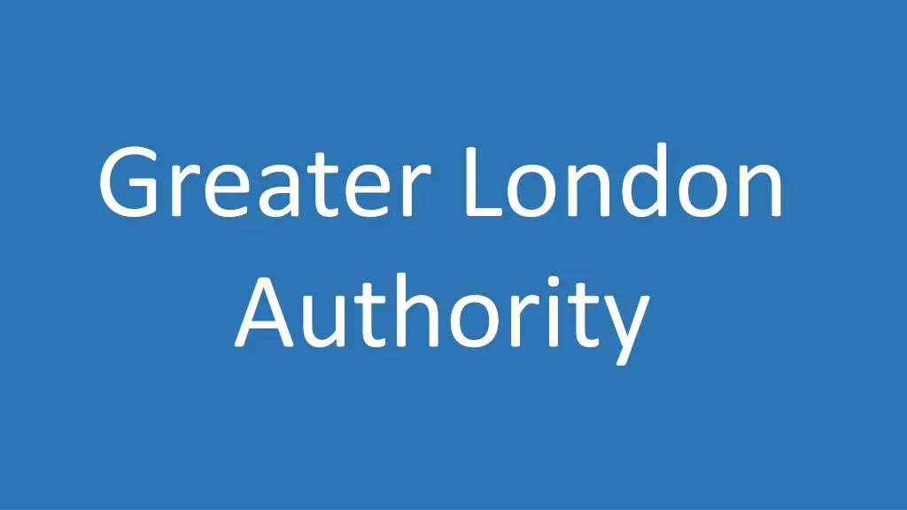 greater london authority