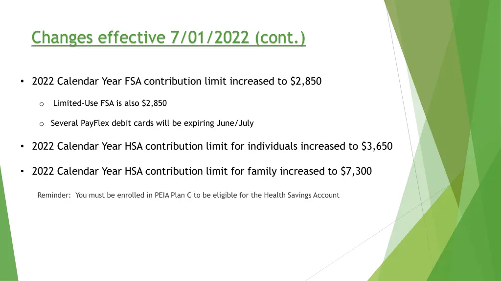 changes effective 7 01 2022 cont