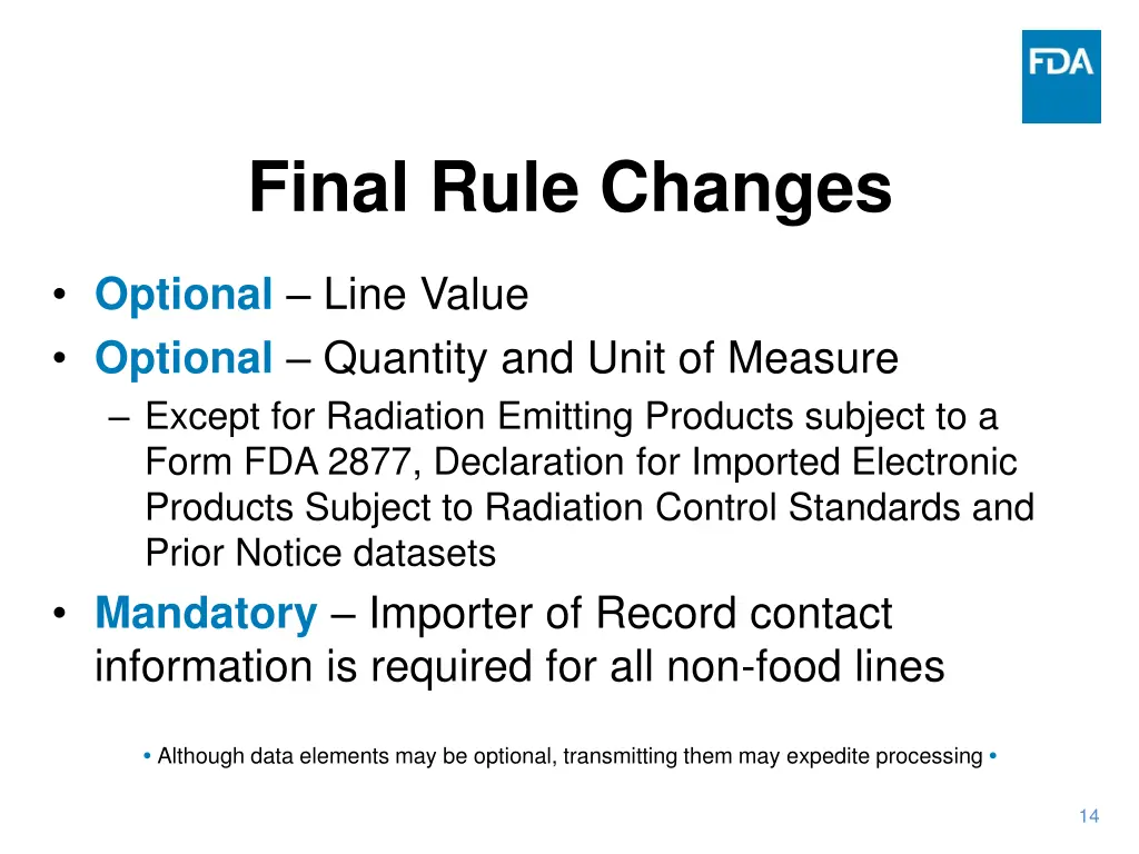 final rule changes