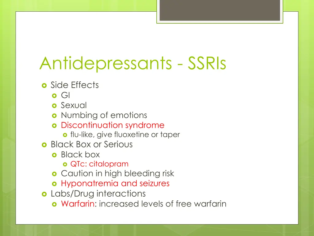 antidepressants ssris 1