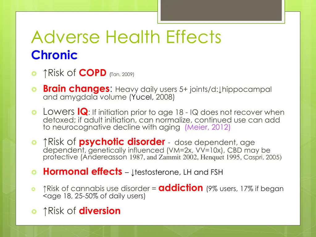 adverse health effects chronic