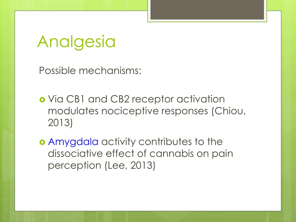 analgesia