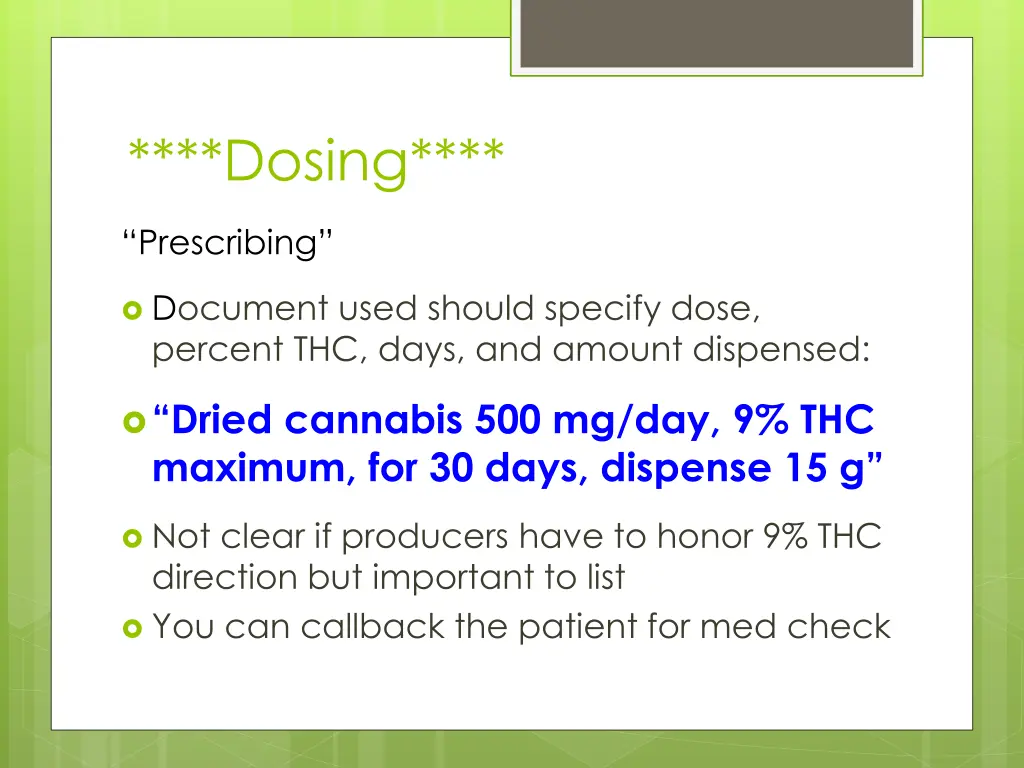 dosing 1