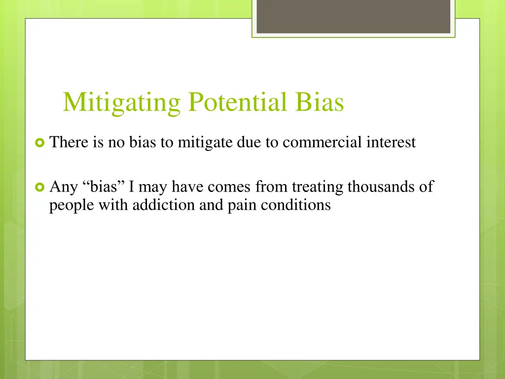 mitigating potential bias