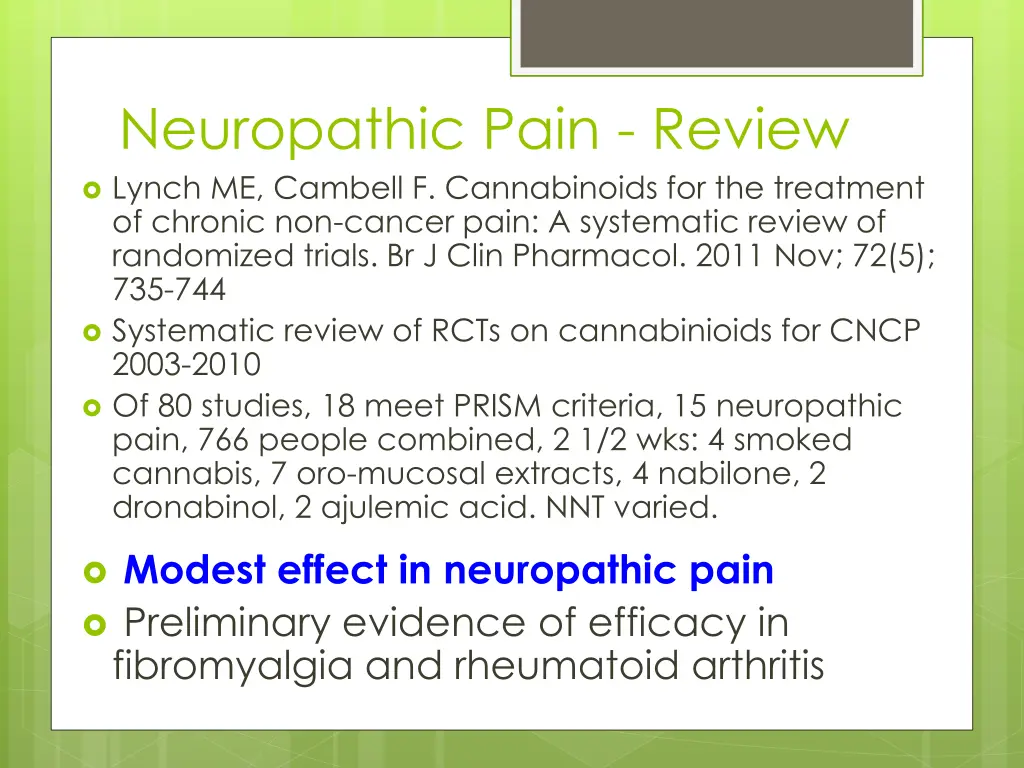 neuropathic pain review lynch me cambell