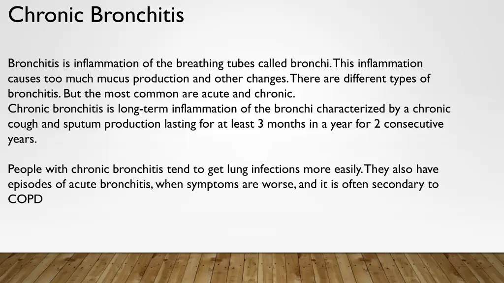 chronic bronchitis 1