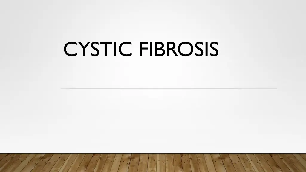 cystic fibrosis