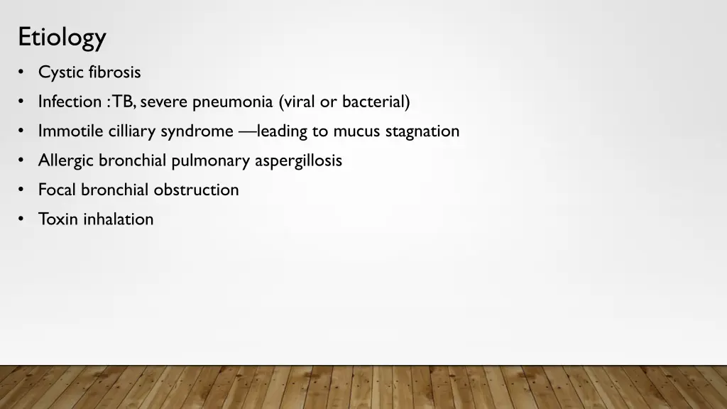 etiology 1