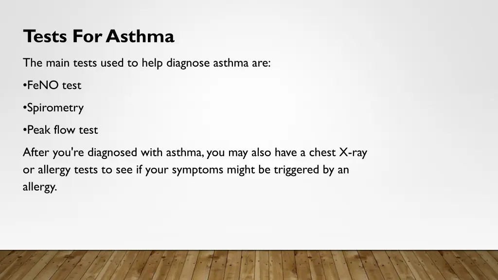 tests for asthma