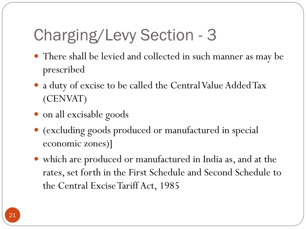 charging levy section 3