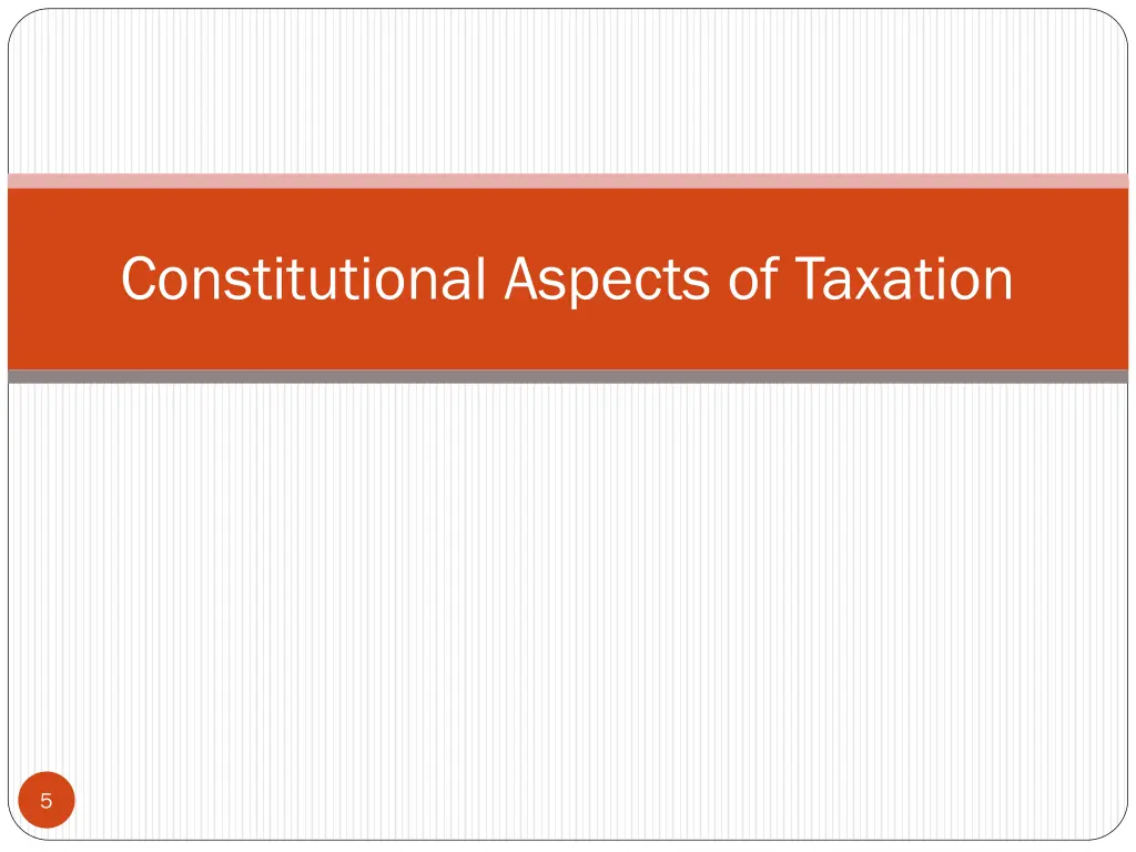 constitutional aspects of taxation