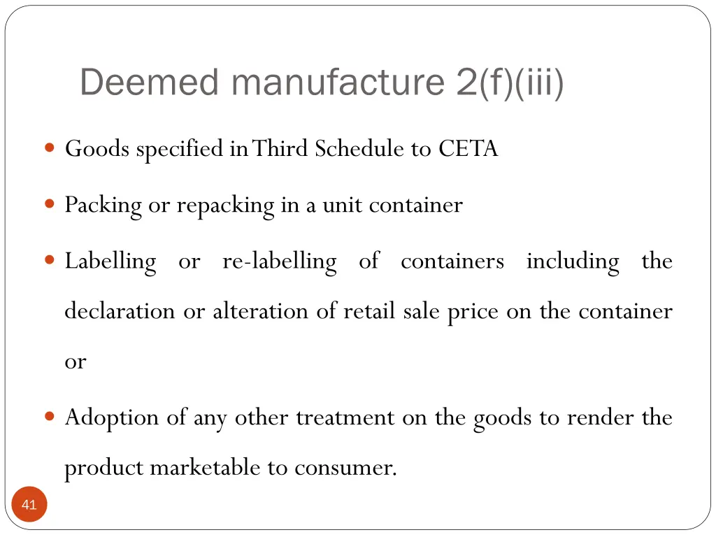 deemed manufacture 2 f iii