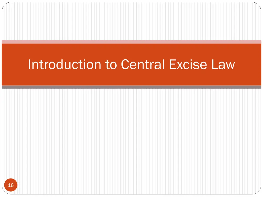 introduction to central excise law