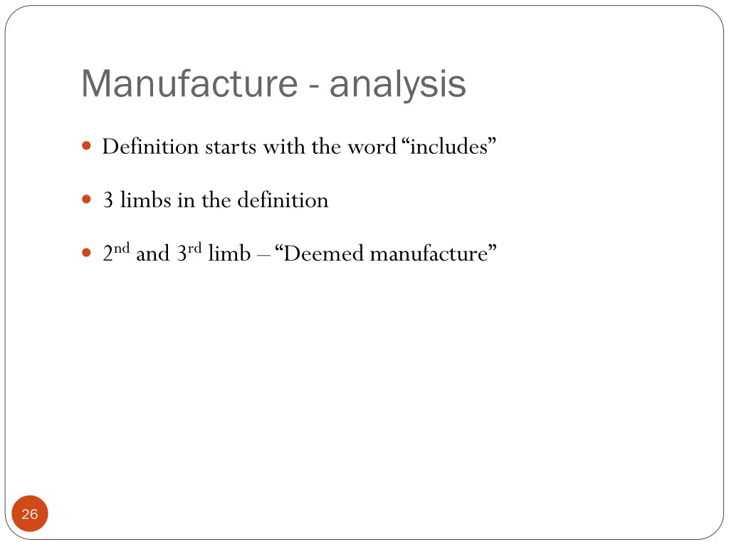 manufacture analysis