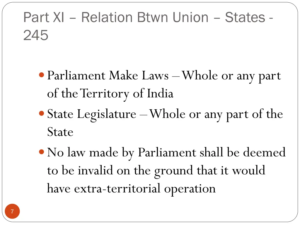 part xi relation btwn union states 245