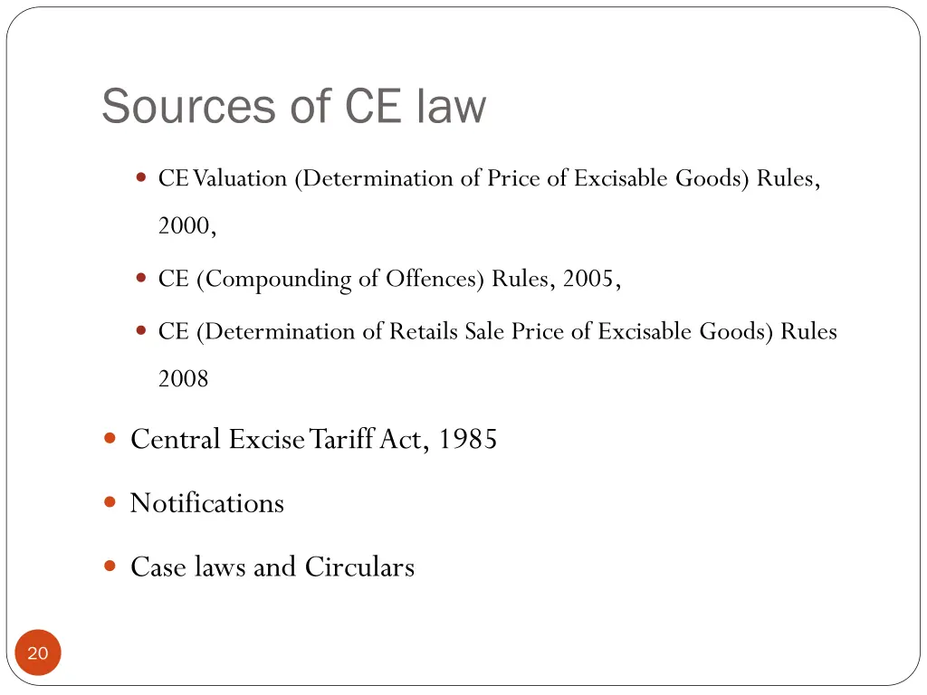 sources of ce law 1