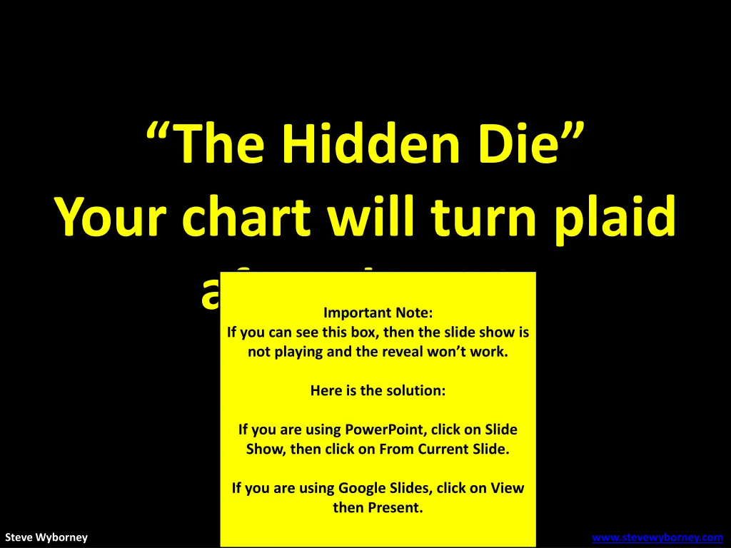 the hidden die your chart will turn plaid after 1