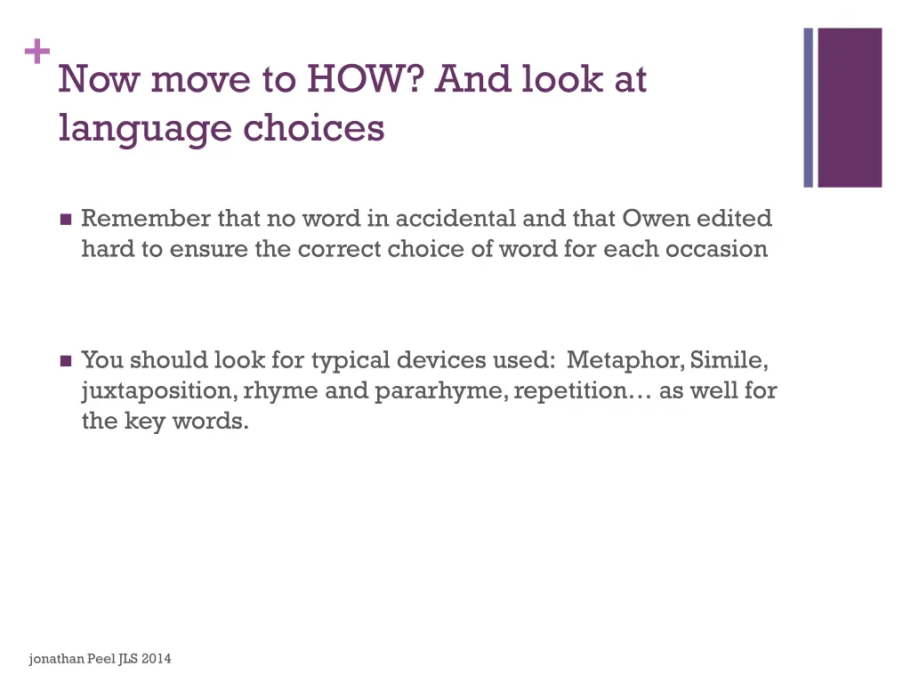 now move to how and look at language choices