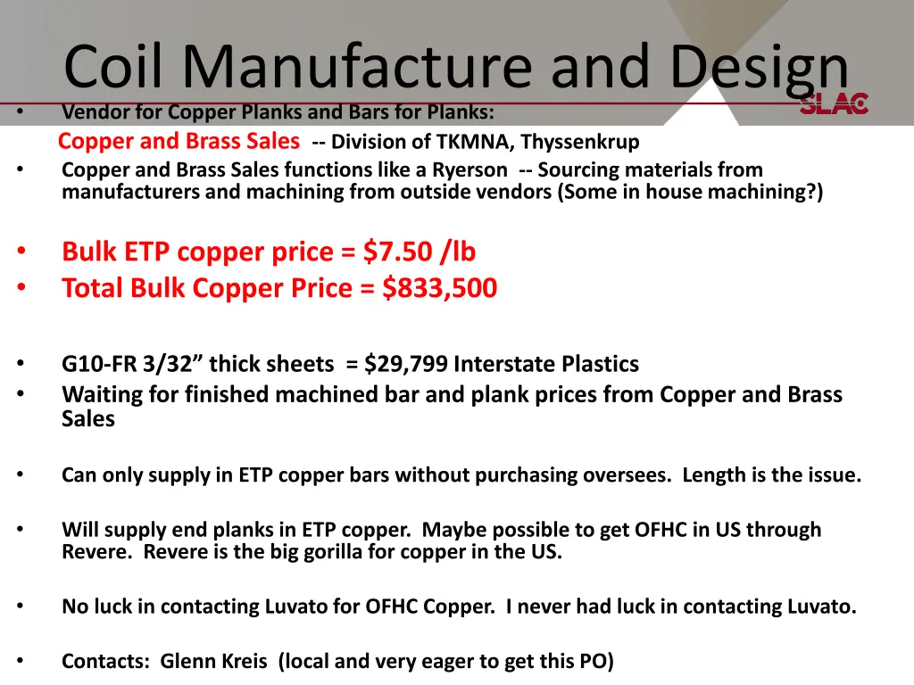 coil manufacture and design vendor for copper