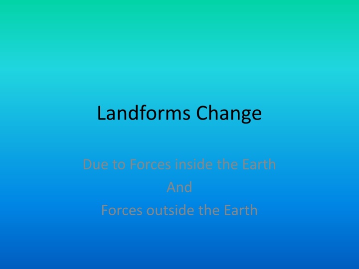 landforms change