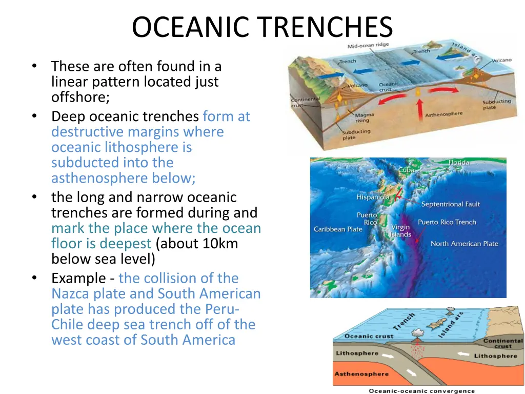 oceanic trenches