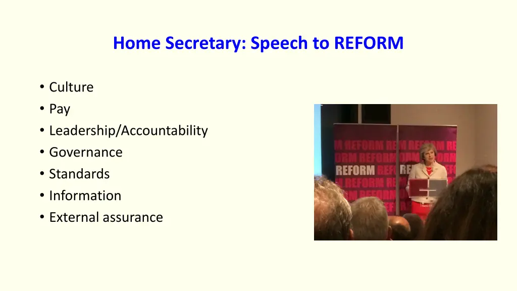 home secretary speech to reform