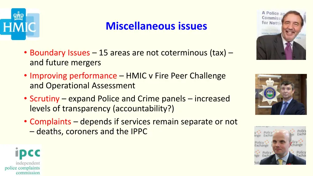 miscellaneous issues