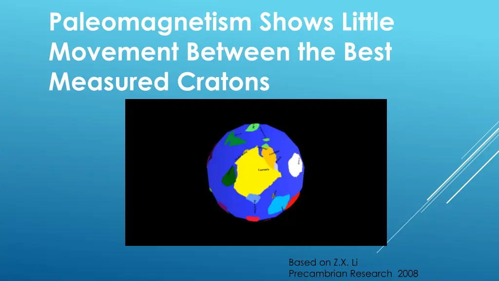 paleomagnetism shows little movement between