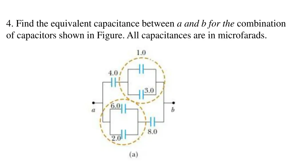 4 find the equivalent capacitance between