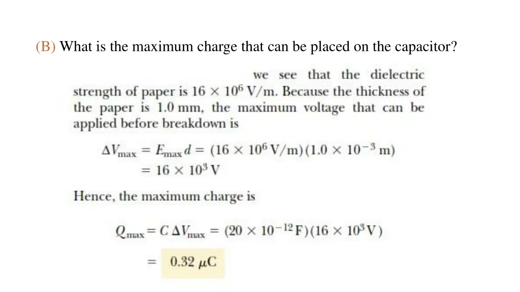 b what is the maximum charge that can be placed