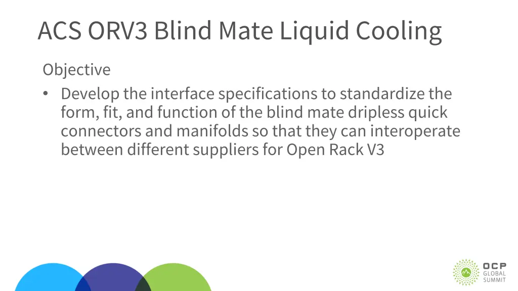 acs orv3 blind mate liquid cooling