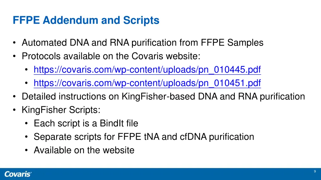 ffpe addendum and scripts