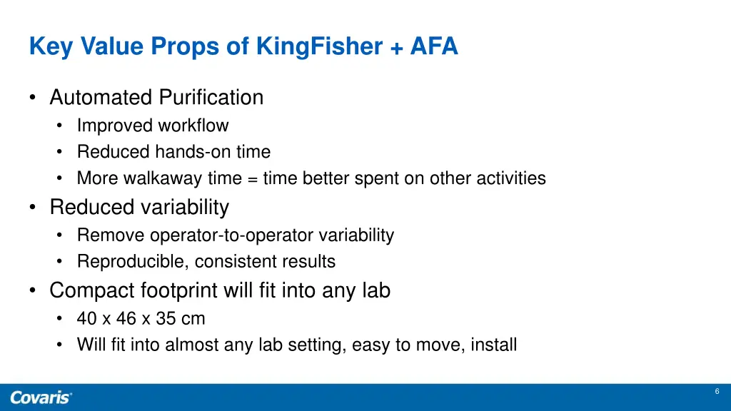 key value props of kingfisher afa