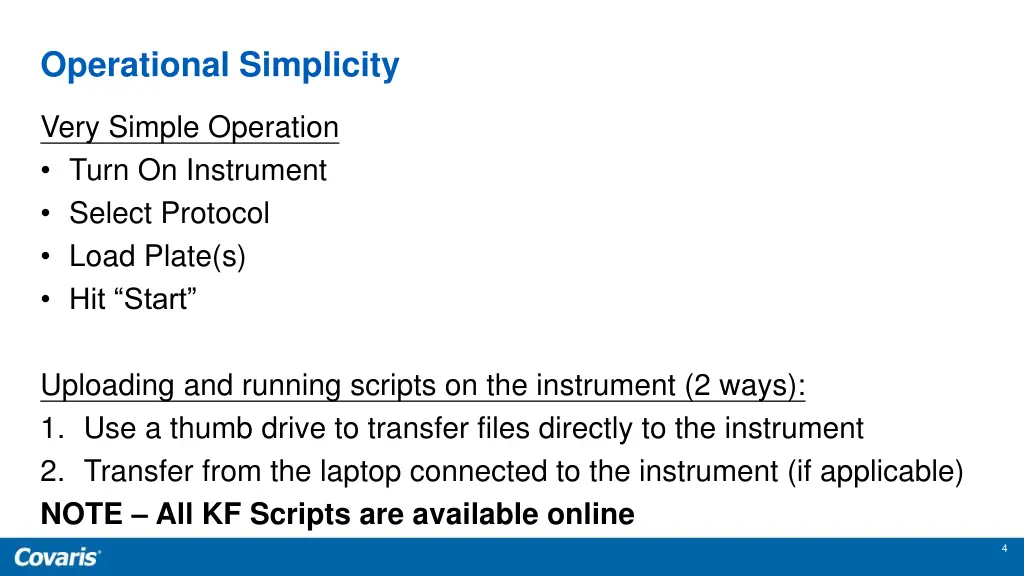 operational simplicity