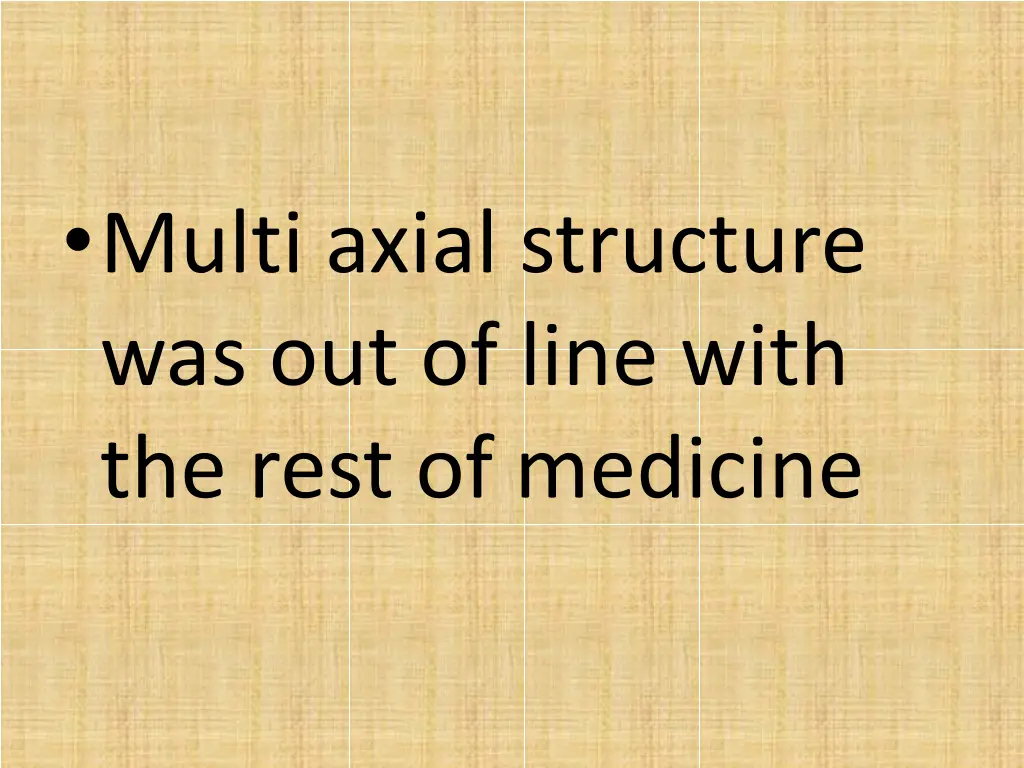 multi axial structure was out of line with