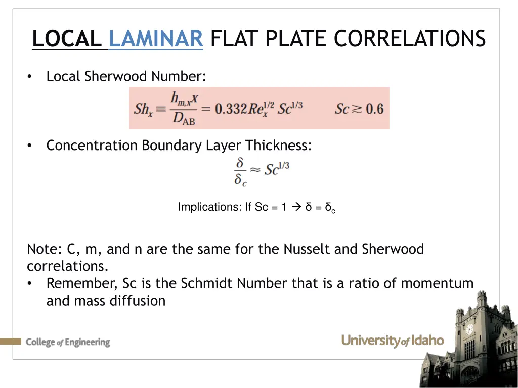 local laminar flat plate correlations 1