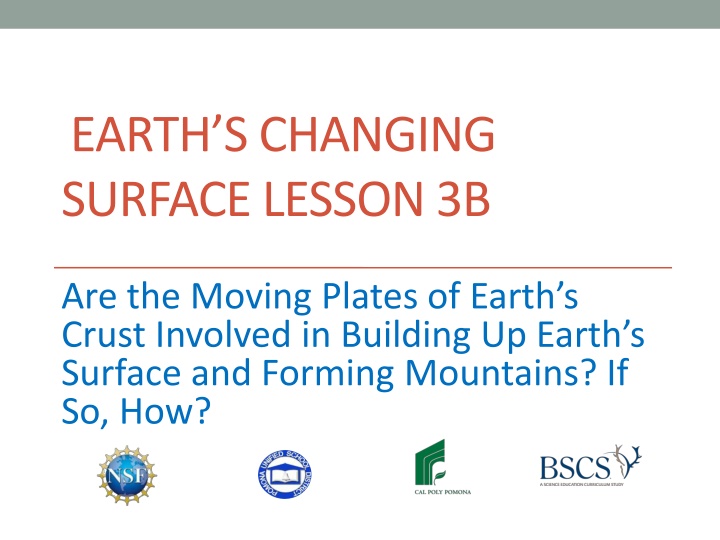 earth s changing surface lesson 3b