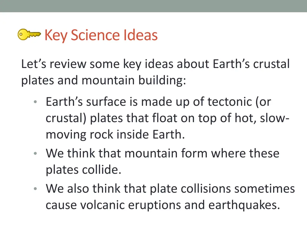 key science ideas