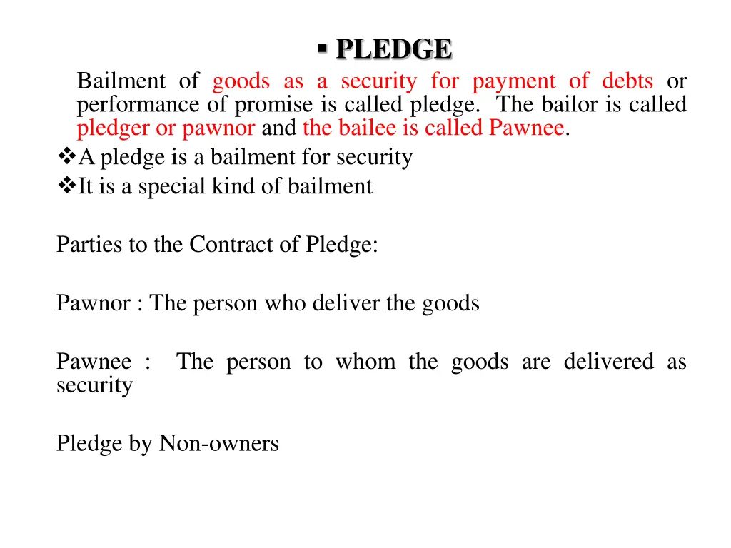 pledge