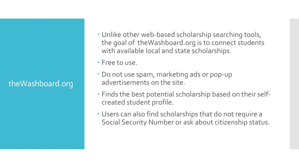 unlike other web based scholarship searching