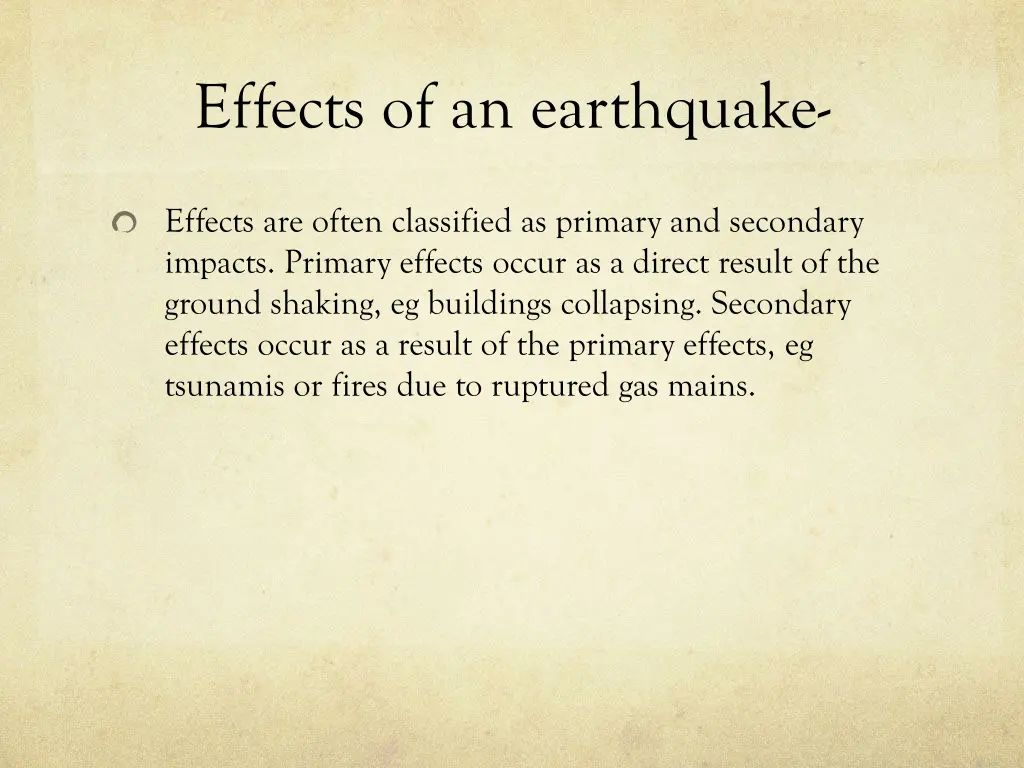 effects of an earthquake 1