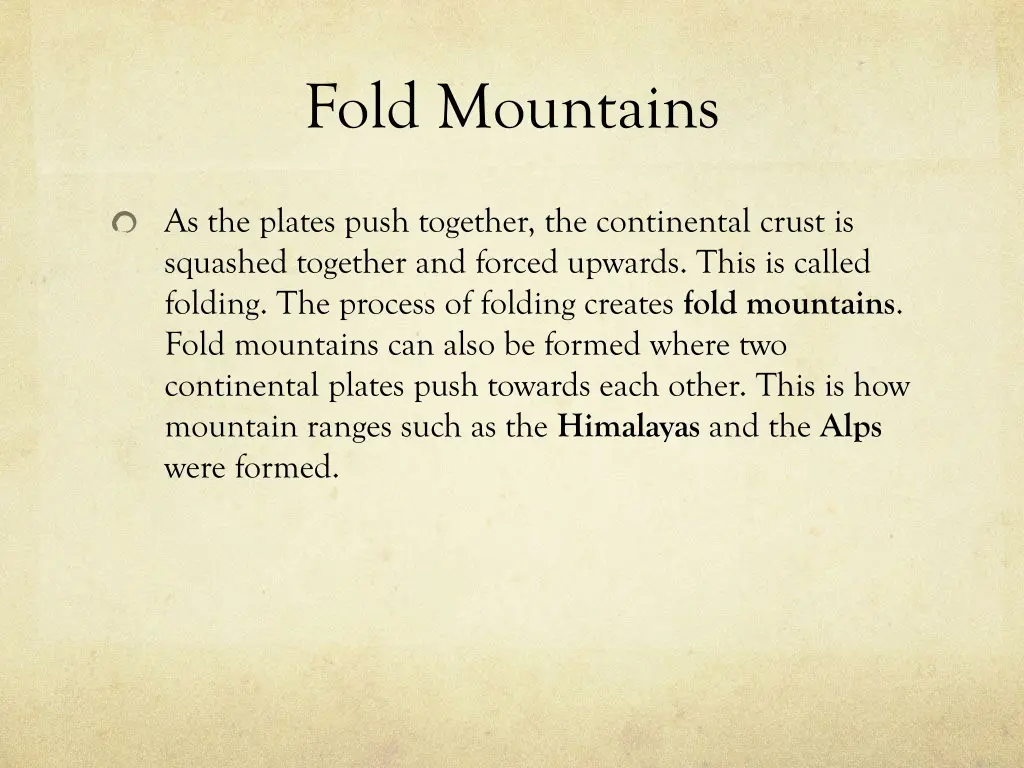 fold mountains